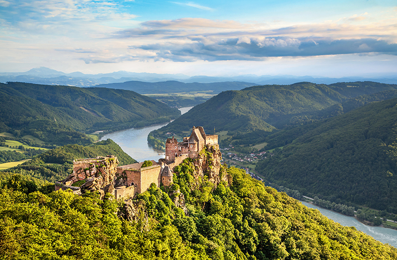 Danube River in Austria. Top Holiday Destinations for 2019
