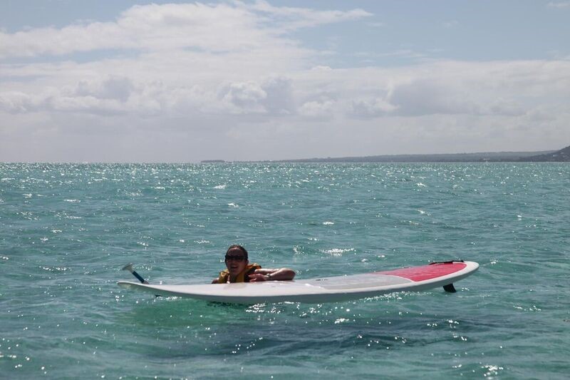 paddle boarding