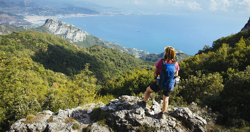 Hiking the amalfi coastal trail Salerno, Italy