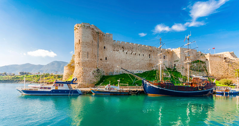 Kyrenia Castle view in Northern Cyprus